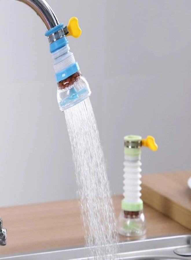 NOBILEA 360 Degree Antispattering Water-Saving Extended Filter Kitchen Plastic Faucet/Pipe Hose Swivel Adjustable Nozzle Shower Head Water Faucet Kitchen Tap (Multicolour) - Image 1